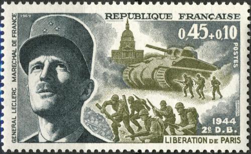 Potovn znmka Francie 1969 Generl Philippe Leclerc Mi# 1681 - zvtit obrzek
