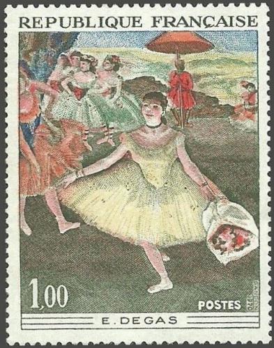 Potovn znmka Francie 1970 Umn, Edgar Degas Mi# 1732 - zvtit obrzek