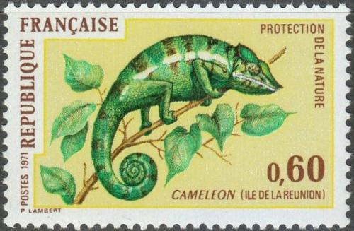 Potovn znmka Francie 1971 Chameleon pardl Mi# 1771