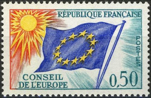 Potovn znmka Francie 1971 Rada Evropy, sluebn Mi# 15