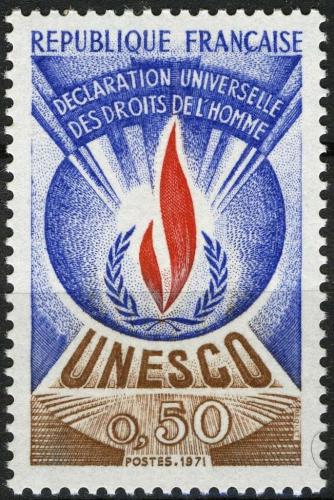 Potovn znmka Francie 1971 Vydn pro UNESCO Mi# 12