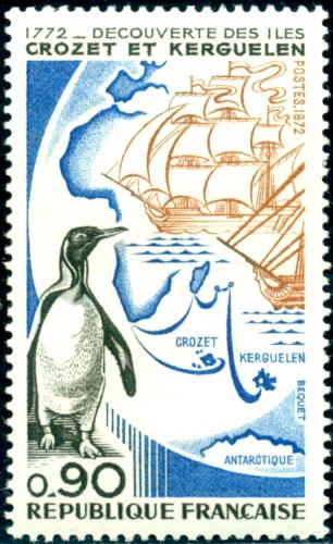Potovn znmka Francie 1972 Tuk patagonsk Mi# 1780