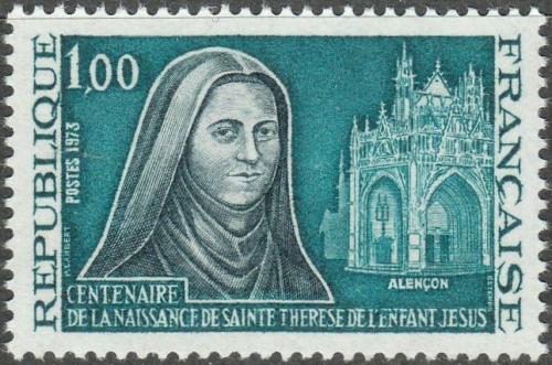 Potovn znmka Francie 1973 Svat Terezie z Lisieux Mi# 1817