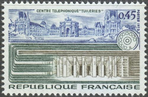 Potovn znmka Francie 1973 Telefonn centrla Tuileries v Pai Mi# 1832 - zvtit obrzek