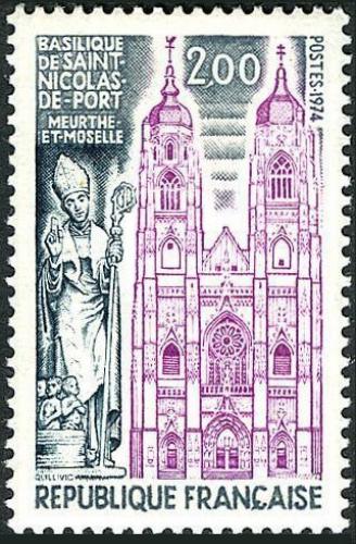Potovn znmka Francie 1974 Bazilika v Saint-Nicolas-de-Port Mi# 1891 - zvtit obrzek