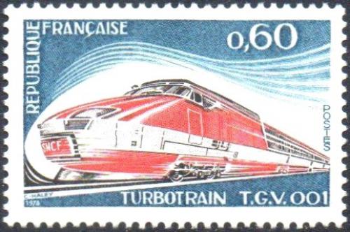 Potovn znmka Francie 1974 Modern lokomotiva Mi# 1883