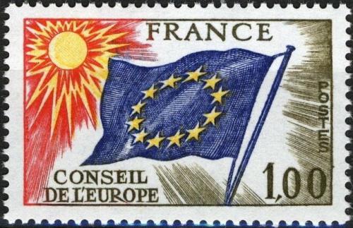 Potovn znmka Francie 1976 Rada Evropy, sluebn Mi# 19