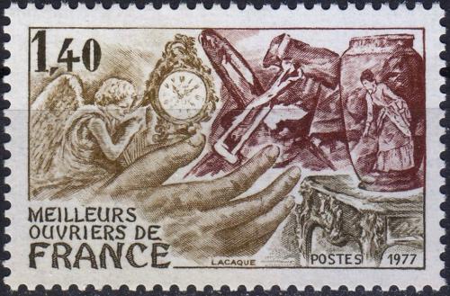Potovn znmka Francie 1977 emeslnci Mi# 2048 - zvtit obrzek