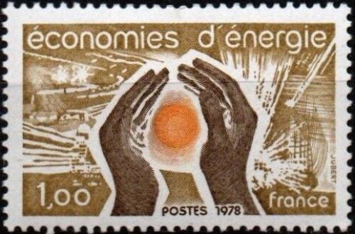 Potovn znmka Francie 1978 eten energiemi Mi# 2096