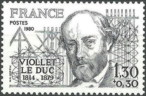 Potovn znmka Francie 1980 Eugène Viollet-le-Duc, architekt Mi# 2195