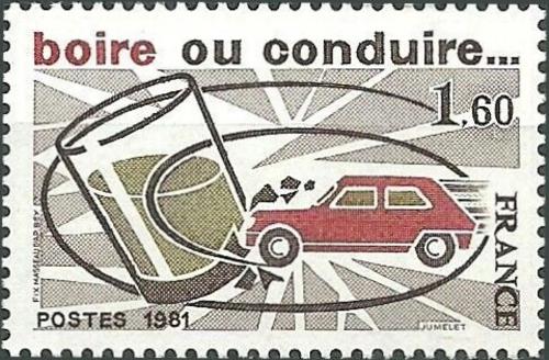 Potovn znmka Francie 1981 Kampa proti zen pod vlivem Mi# 2278