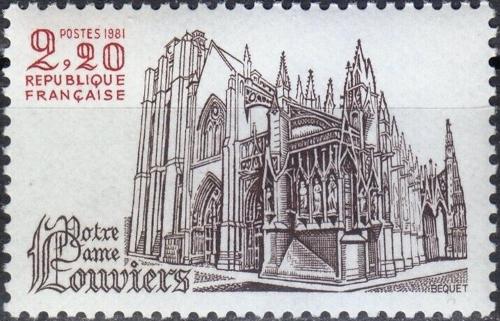 Potovn znmka Francie 1981 Kostel v Louviers Mi# 2285