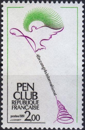 Potovn znmka Francie 1981 Mezinrodn kongres spisovatel Mi# 2281