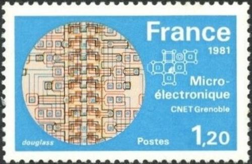 Potovn znmka Francie 1981 Mikroelektronick przkum Mi# 2245