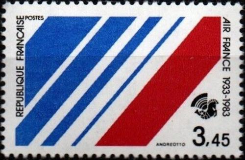 Potovn znmka Francie 1983 AIR FRANCE, 50. vro Mi# 2405