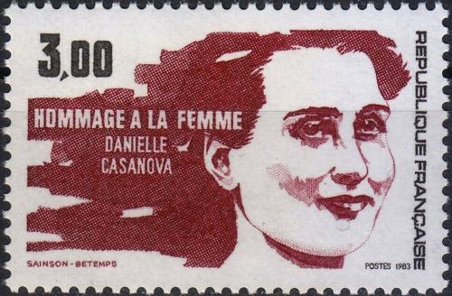 Potovn znmka Francie 1983 Danielle Casanova Mi# 2385