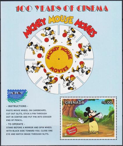 Potovn znmka Grenada 1997 Disney, Mickey Mouse Mi# Block 467