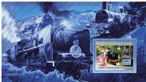 Poštovní známka Guinea 2006 Parní lokomotivy Mi# Block 1036