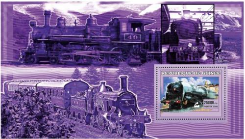 Poštovní známka Guinea 2006 Parní lokomotivy Mi# Block 1038
