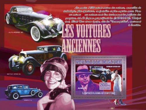 Poštovní známka Guinea 2007 Historické automobily Mi# Block 1447 Kat 7€