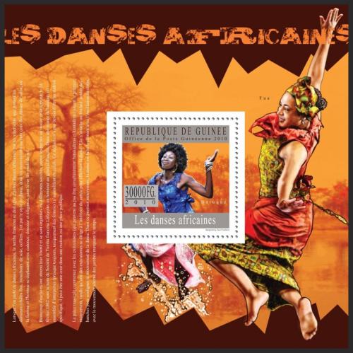 Potovn znmka Guinea 2010 Africk tanec Mi# Block 1801 Kat 10