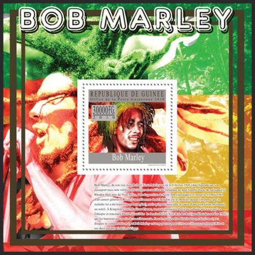 Poštovní známka Guinea 2010 Bob Marley Mi# Block 1809 Kat 10€