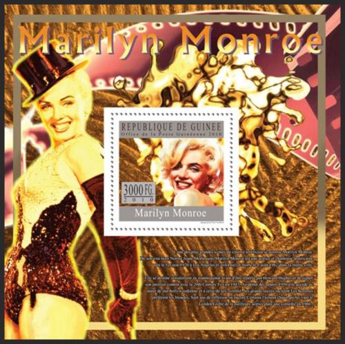 Potovn znmka Guinea 2010 Marilyn Monroe Mi# Block 1806 Kat 10