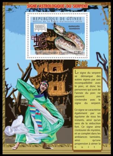 Poštovní známka Guinea 2010 Rok hada Mi# Block 1868 Kat 10€