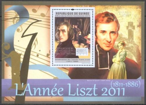 Potovn znmka Guinea 2011 Franz Liszt, skladatel Mi# Block 2035 Kat 16
