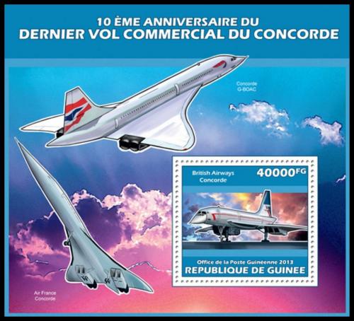 Potovn znmka Guinea 2013 Concorde Mi# Block 2320 Kat 16 - zvtit obrzek