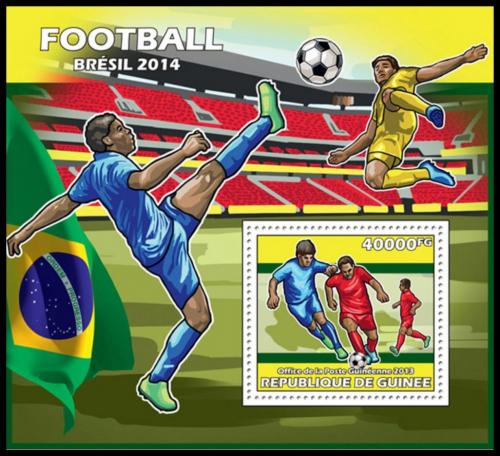 Poštovní známka Guinea 2013 MS ve fotbale Mi# Block 2329 Kat 16€