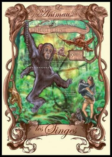 Poštovní známka Guinea 2013 Opice Mi# Block 2240 Kat 18€