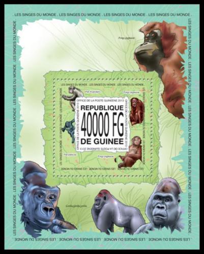 Potovn znmka Guinea 2013 Opice Mi# Block 2307 Kat 16