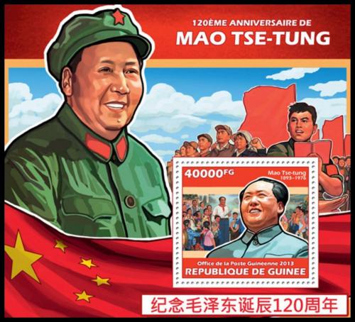Poštovní známka Guinea 2013 Prezident Mao Ce-tung Mi# Block 2313 Kat 16€