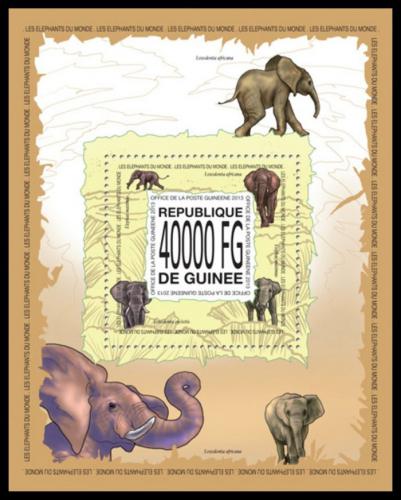 Poštovní známka Guinea 2013 Sloni Mi# Block 2301 Kat 16€ 