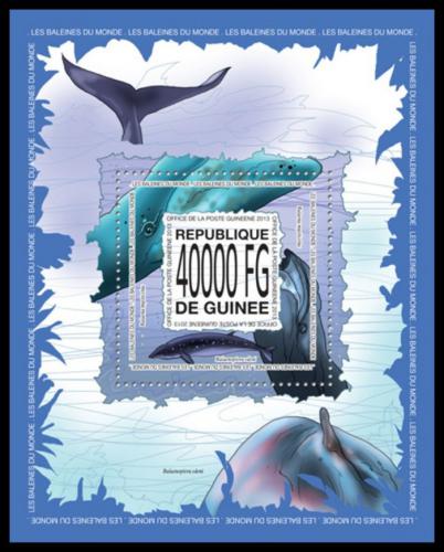 Poštovní známka Guinea 2013 Velryby Mi# Block 2305 Kat 16€