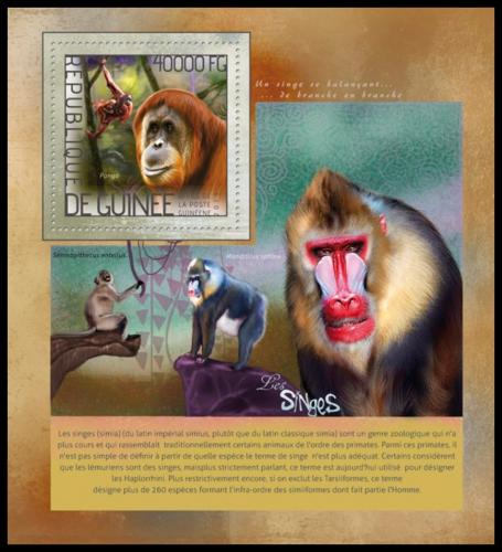 Potovn znmka Guinea 2014 Opice Mi# Block 2374 Kat 16 - zvtit obrzek