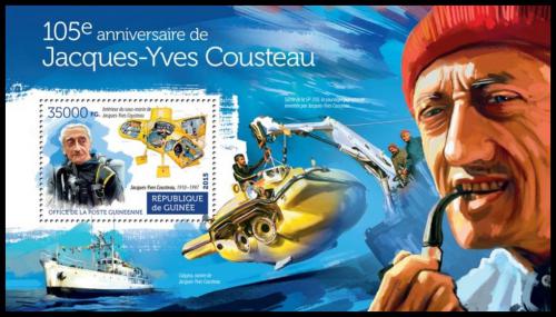 Potovn znmka Guinea 2015 Jacques-Yves Cousteau Mi# Block 2538 Kat 14 - zvtit obrzek