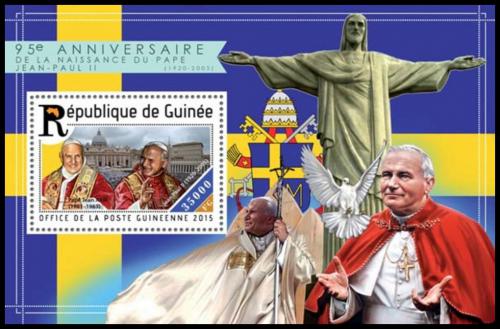 Potovn znmka Guinea 2015 Pape Jan Pavel II. Mi# Block 2519 Kat 14 - zvtit obrzek