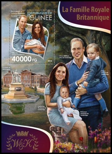 Poštovní známka Guinea 2015 Princ William s rodinou Mi# Block 2600 Kat 16€