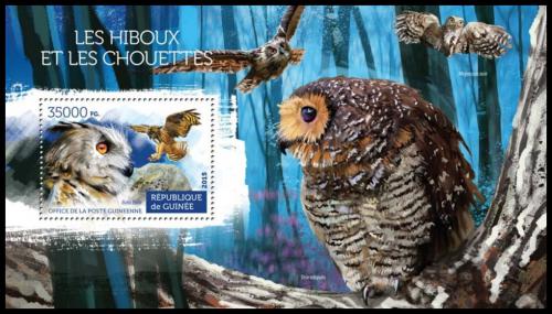 Poštovní známka Guinea 2015 Sovy Mi# Block 2533 Kat 14€