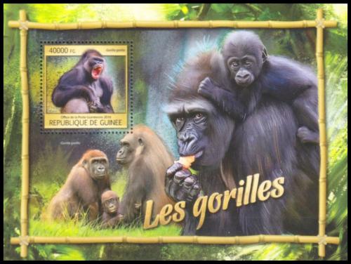 Poštovní známka Guinea 2016 Gorily Mi# Block 2674 Kat 16€