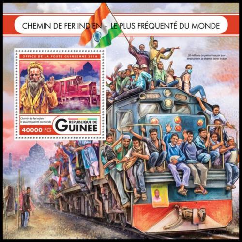 Potovn znmka Guinea 2016 Indick lokomotivy Mi# Block 2689 Kat 16