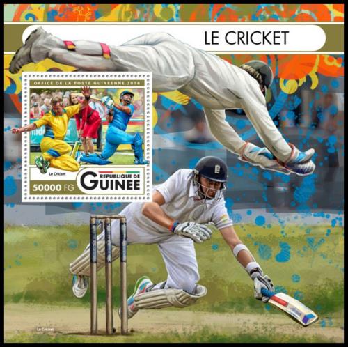 Potovn znmka Guinea 2016 Kriket Mi# Block 2719 Kat 20 - zvtit obrzek