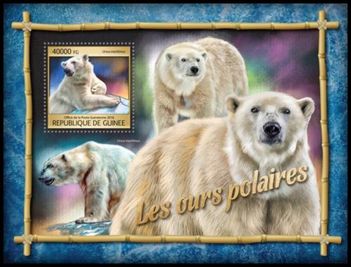 Poštovní známka Guinea 2016 Lední medvìd Mi# Block 2670 Kat 16€