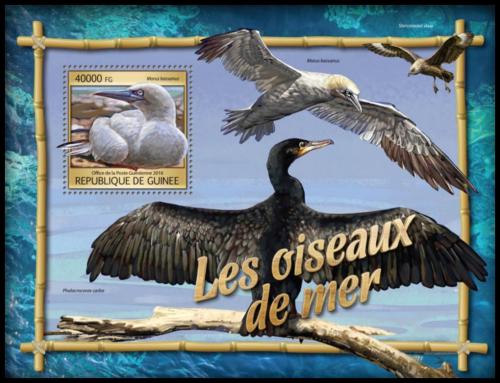 Poštovní známka Guinea 2016 Moøští ptáci Mi# Block 2657 Kat 16€