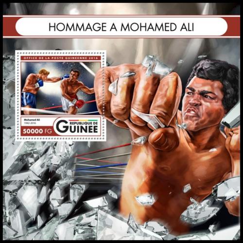 Potovn znmka Guinea 2016 Muhammad Ali, box Mi# Block 2721 Kat 20 - zvtit obrzek
