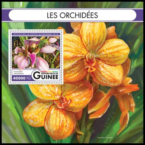 Potovn znmka Guinea 2016 Orchideje Mi# Block 2680 Kat 16