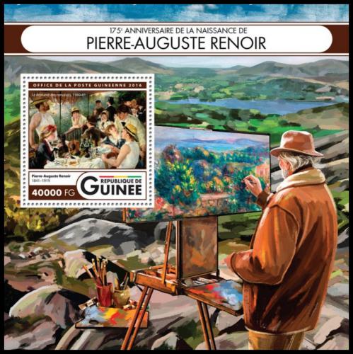 Potovn znmka Guinea 2016 Umn, Pierre-Auguste Renoir Mi# Block 2692 Kat 16 - zvtit obrzek