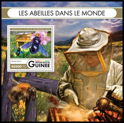 Poštovní známka Guinea 2016 Vèely Mi# Block 2682 Kat 16€